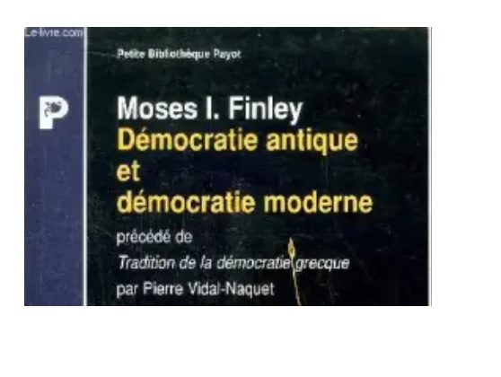 Couverture du livre de Finley "Démocratie antique et démocratie modern"